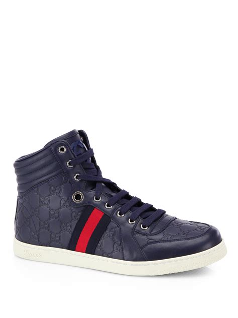 gucci shoes dark blue|gucci guccissima men's shoes.